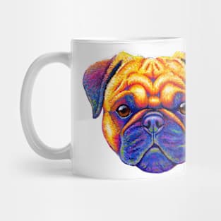 Colorful Rainbow Pug Dog Mug